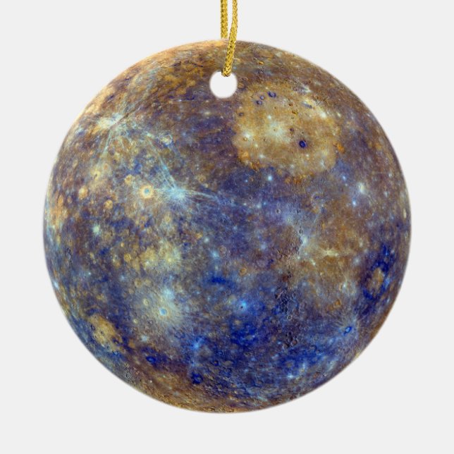 Colourful View of Mercury Ceramic Ornament (Front)