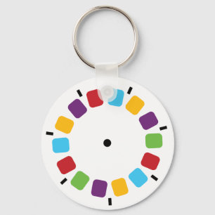 Colourful Viewmaster Reel Retro Modern Keychain