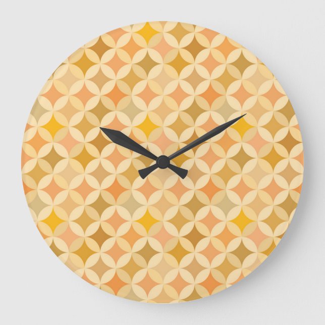 Colourful vintage: abstract pattern. large clock (Front)