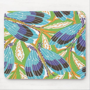 Colourful Vintage Art Deco Nature Mousepad