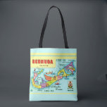 Colourful Vintage Bermuda Map Tote<br><div class="desc">Colourful vintage map of the island - Bermuda repurposed!</div>