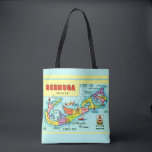 Colourful Vintage Bermuda Map Tote Bag<br><div class="desc">Colourful vintage map of the island - Bermuda repurposed!</div>