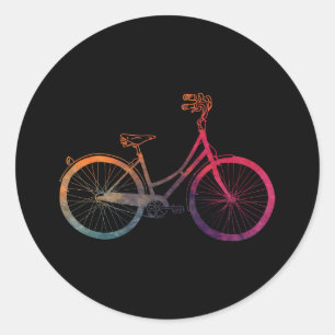 Colourful Vintage Bicycle Sticker