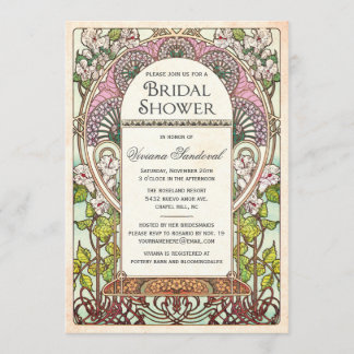 Colourful Vintage Bridal Shower Invitations