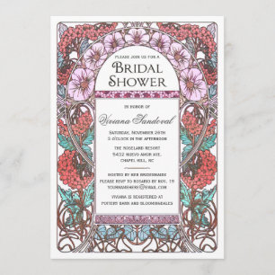 Colourful Vintage Bridal Shower Invitations