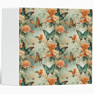 Colourful Vintage Butterflies and Flowers (10) Binder