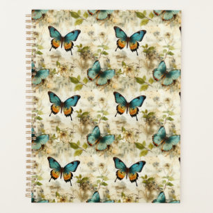 Colourful Vintage Butterflies and Flowers (1) Planner