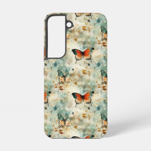 Colourful Vintage Butterflies and Flowers (4) Samsung Galaxy Case