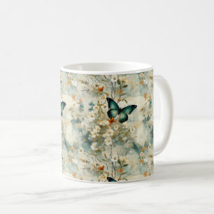 Colourful Vintage Butterflies and Flowers (6) Coffee Mug