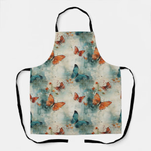 Colourful Vintage Butterflies and Flowers (9) Apron