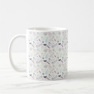 Colourful vintage christmas animals and bird coffee mug
