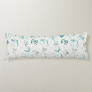 Colourful vintage christmas pattern body pillow