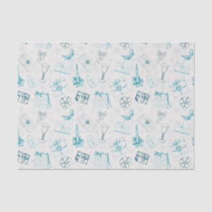 Colourful vintage christmas pattern tissue paper