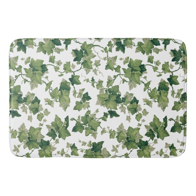 Colourful Vintage Climbing Ivy Bath Mat (Front)