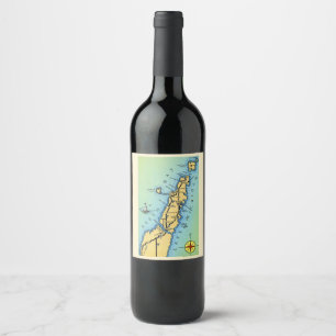 Colourful Vintage Door County Wine Label