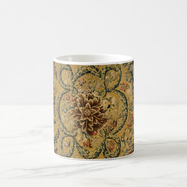 Colourful Vintage Floral Carpet Pattern Coffee Mug (Center)