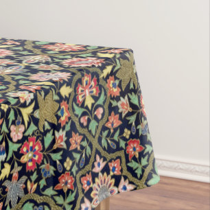 Colourful Vintage Floral Indian Mandala Pattern Tablecloth