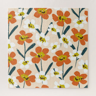 Colourful, vintage floral pattern. jigsaw puzzle
