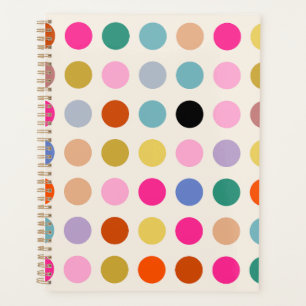 Colourful Vintage Geometric Dots Planner