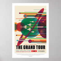 Colourful Vintage Grand Tour Space Travel