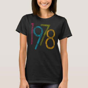 Colourful Vintage Graphic 1978 40th Birthday T-Shirt