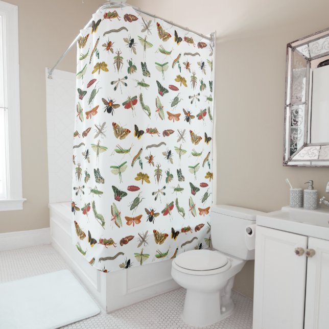 Colourful Vintage Insect Illustration Pattern  (In Situ)