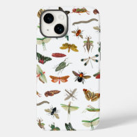 Colourful Vintage Insect Illustration Pattern