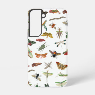 Colourful Vintage Insect Illustration Pattern Samsung Galaxy Case