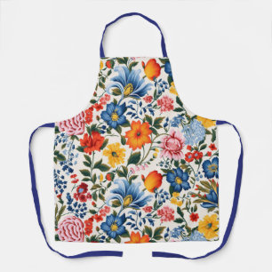 Colourful Vintage Inspired Floral Pattern  Apron