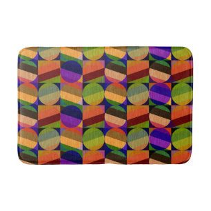Colourful Vintage Inspired Pattern Bath Mat
