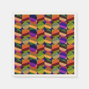 Colourful Vintage Inspired Pattern Napkin