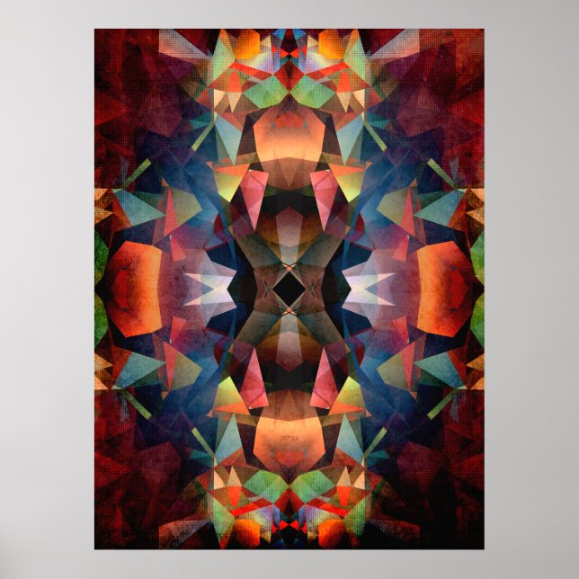 Colourful Vintage Mandala Poster (Front)