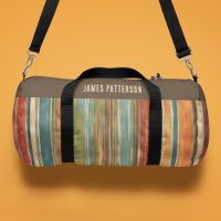 Colourful Vintage Painted Stripes Personalized Nam