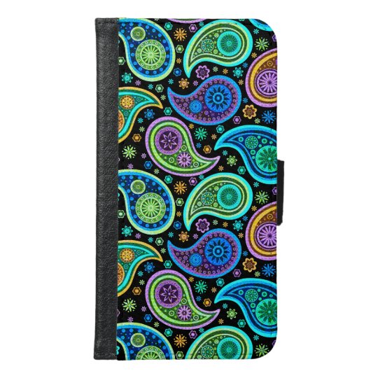 Colourful Vintage Paisley Pattern Samsung Galaxy S6 Wallet Case
