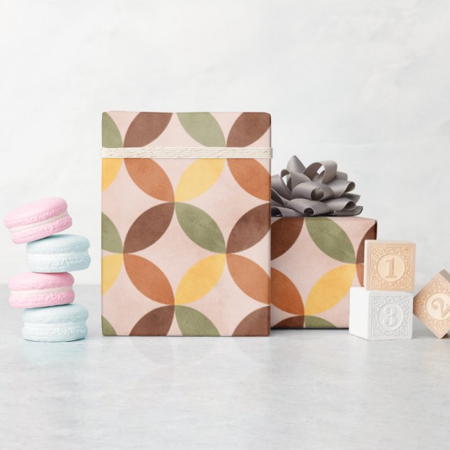 Colourful Vintage Retro Mid Century Modern Wrapping Paper (Baby Shower)
