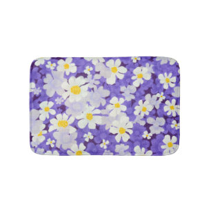 Colourful Vintage: Seamless Flower Pattern Bath Mat