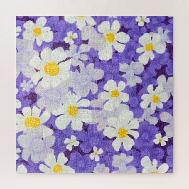 Colourful Vintage: Seamless Flower Pattern Jigsaw Puzzle (Vertical)