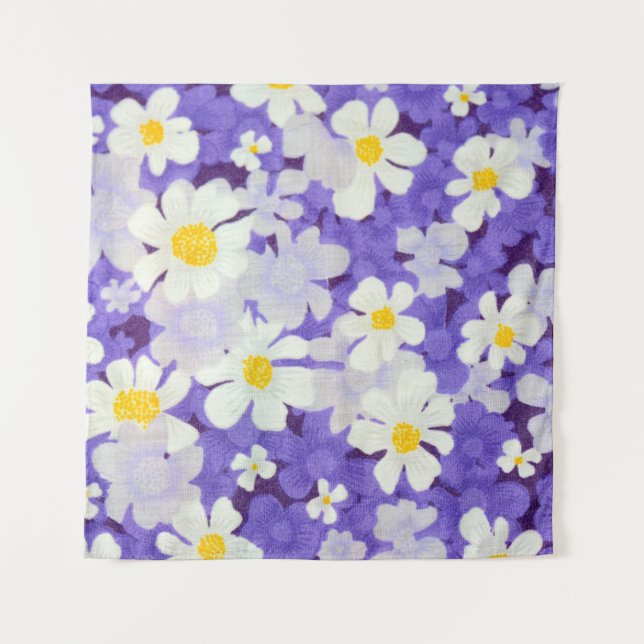 Colourful Vintage: Seamless Flower Pattern Tapestry (Front)