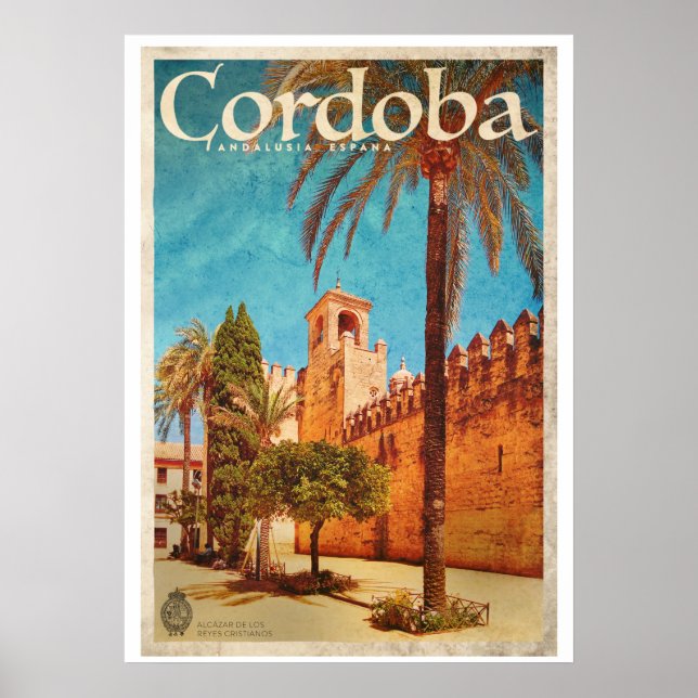 Colourful Vintage Spanish Travel Poster (Front)