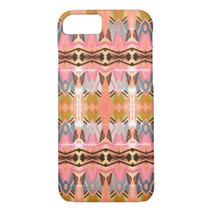 Colourful Vintage Style Geometric Pink Pattern Case-Mate iPhone Case
