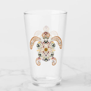 Colourful vintage turtle design glass