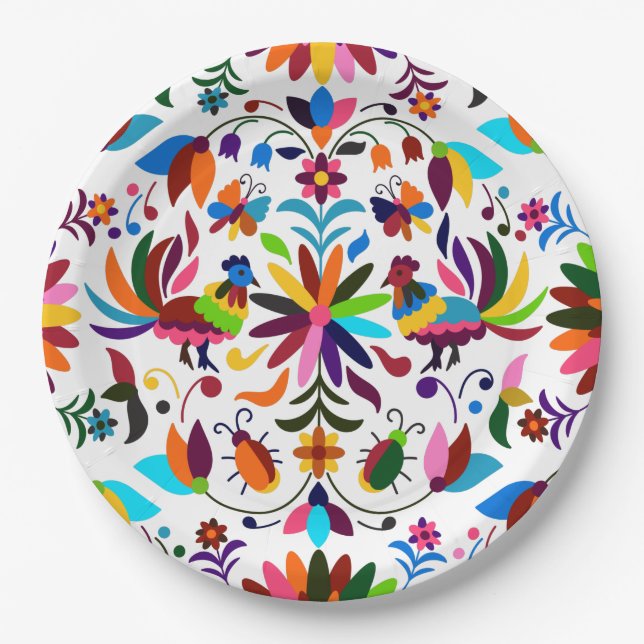 Colourful Vintage Yoga For Summer   Paper Plate (Front)