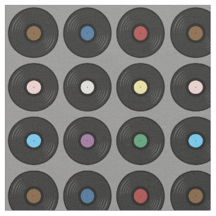 Colourful Vinyl Record classic Fabric
