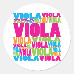 Colourful Viola Classic Round Sticker