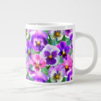 Colourful Violets Pansy Flower Pattern