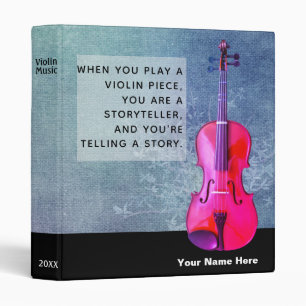 Colourful Violin Lesson Notebook Binder