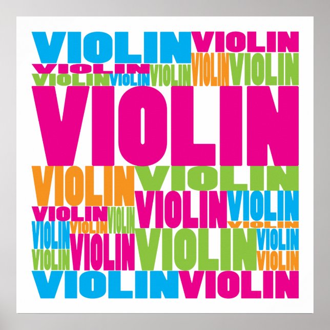 Colourful Violin Poster (Front)