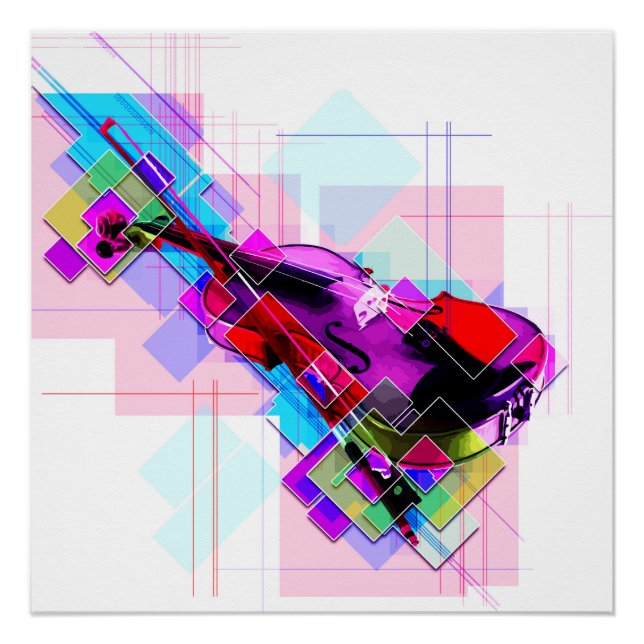 Colourful violin poster (Front)