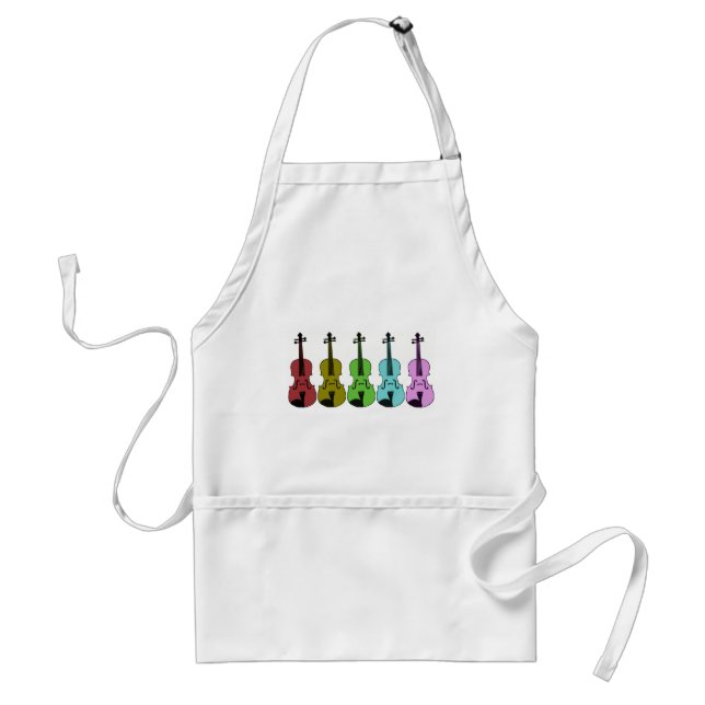 Colourful Violin Standard Apron (Front)