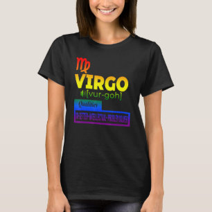 Colourful Virgo Zodiac Qualities T-Shirt